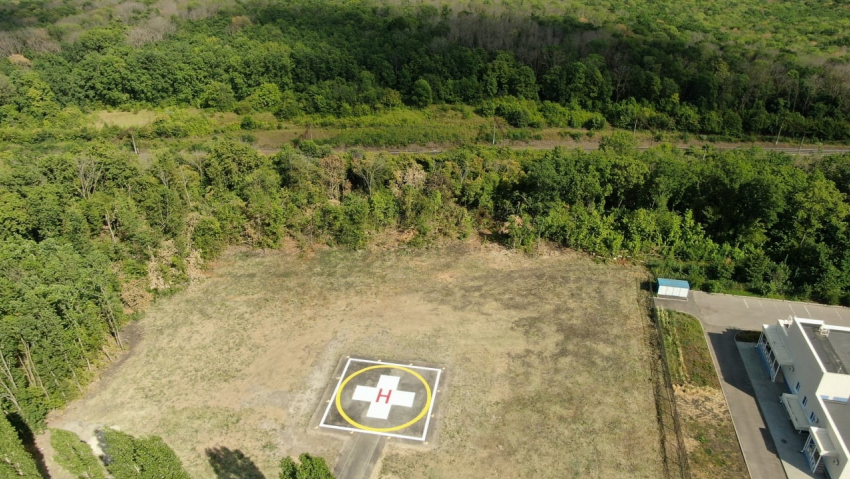 Вертолетную площадку воронежской больницы показали с высоты