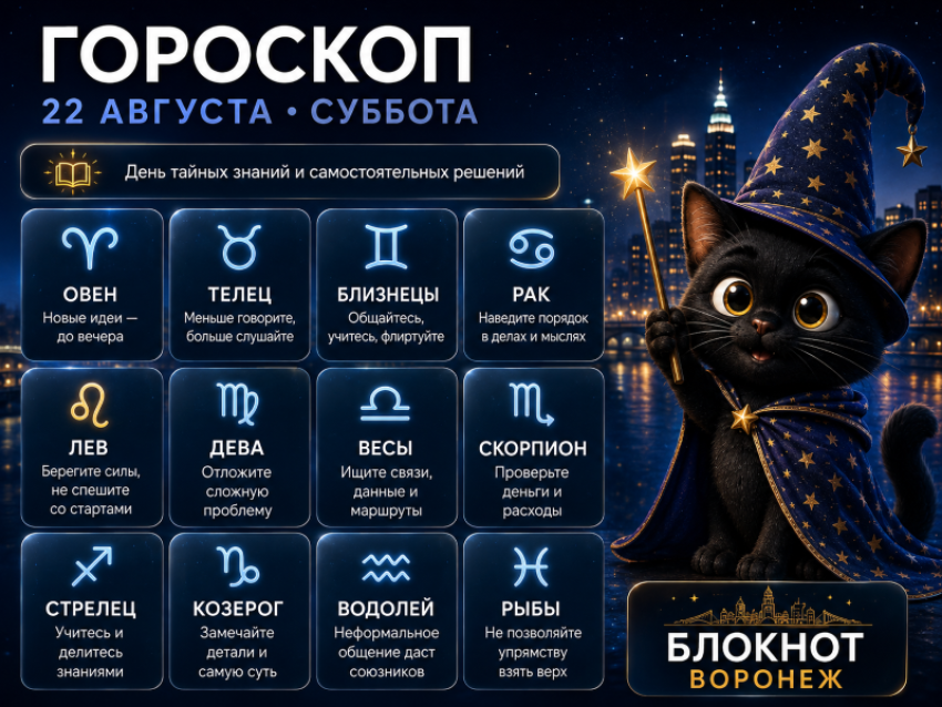 Под управлением Сатурна: гороскоп на 22 августа