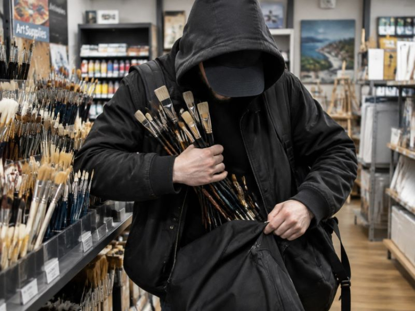 Бэнкси уже не тот: мужчина украл кисти на 350 тысяч рублей в Воронеже 