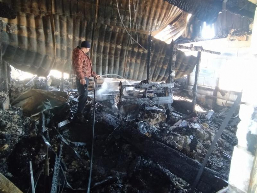 Что осталось от дома семьи с 12 детьми после страшного пожара в Воронежской области 