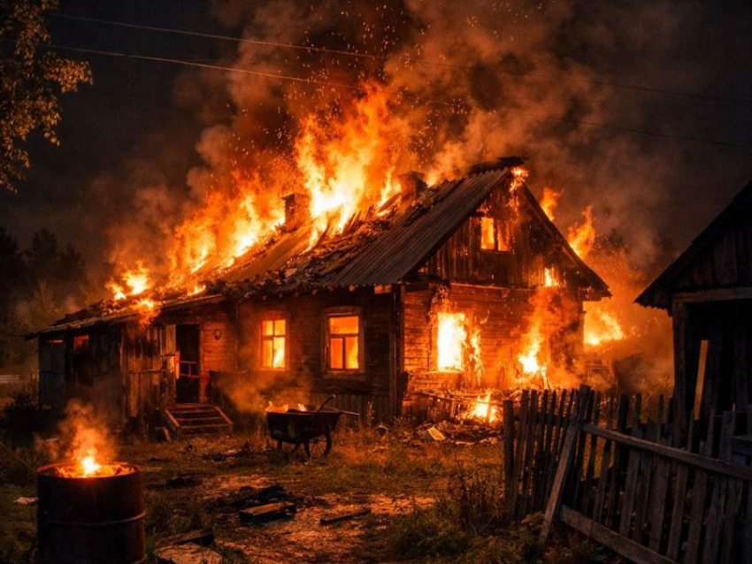 Труп пенсионера обнаружили в сгоревшем доме в Воронежской области