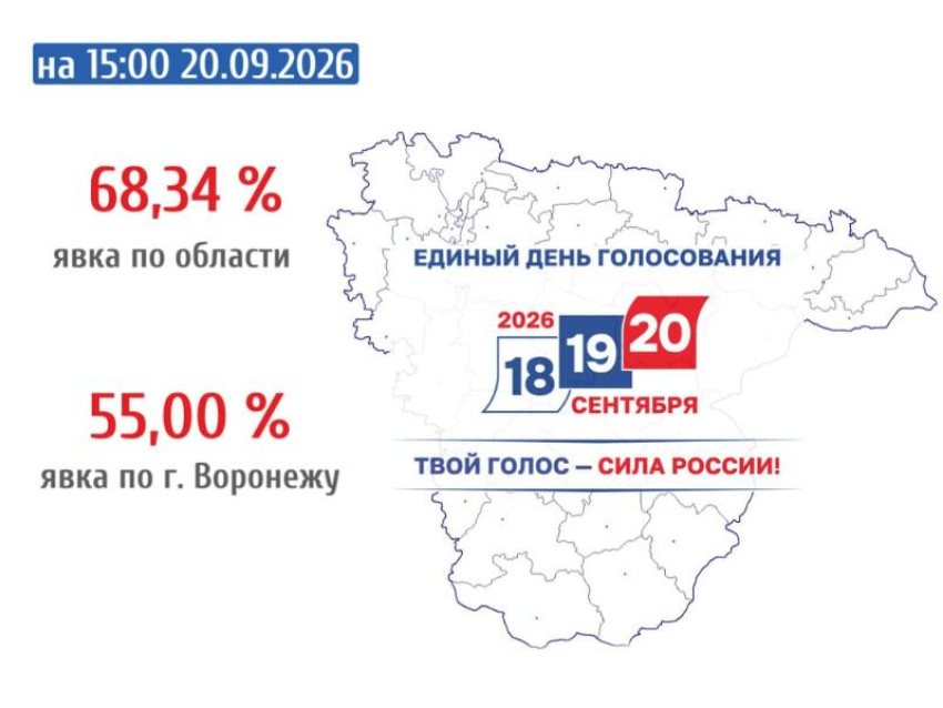 Приближаемся к 70%: озвучена свежая явка избирателей по Воронежской области 