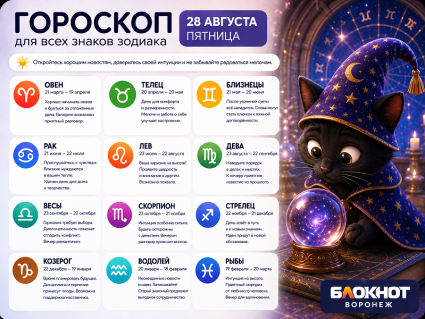 День возможностей: гороскоп на 28 августа 