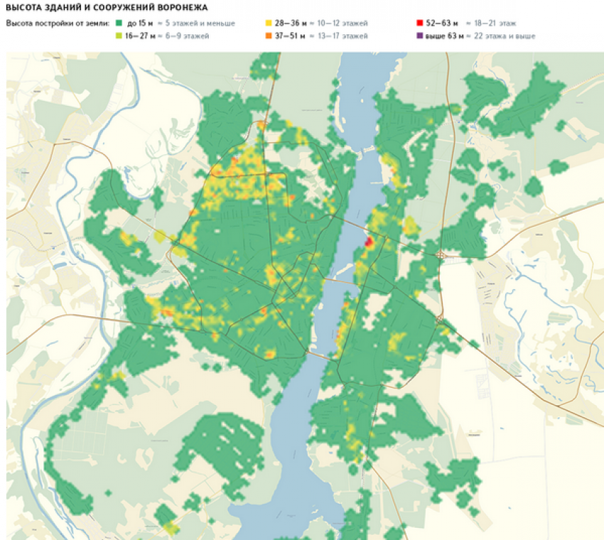 Карта высот воронеж