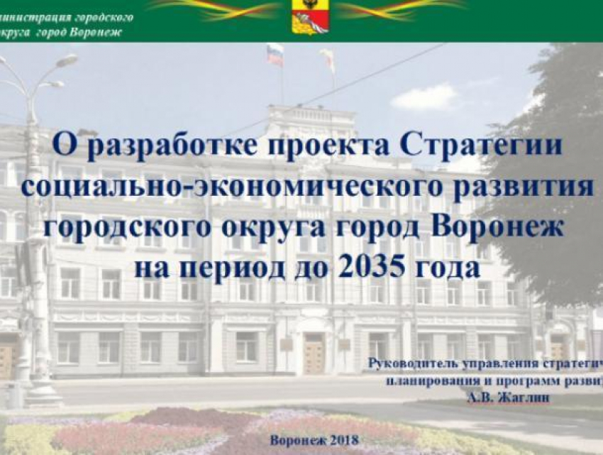 Стратегию социально-экономического развития Воронежа пропишут до 2035 года