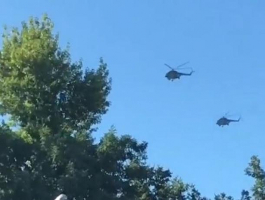 Звук летящих в небе вертолетов разбудил воронежцев