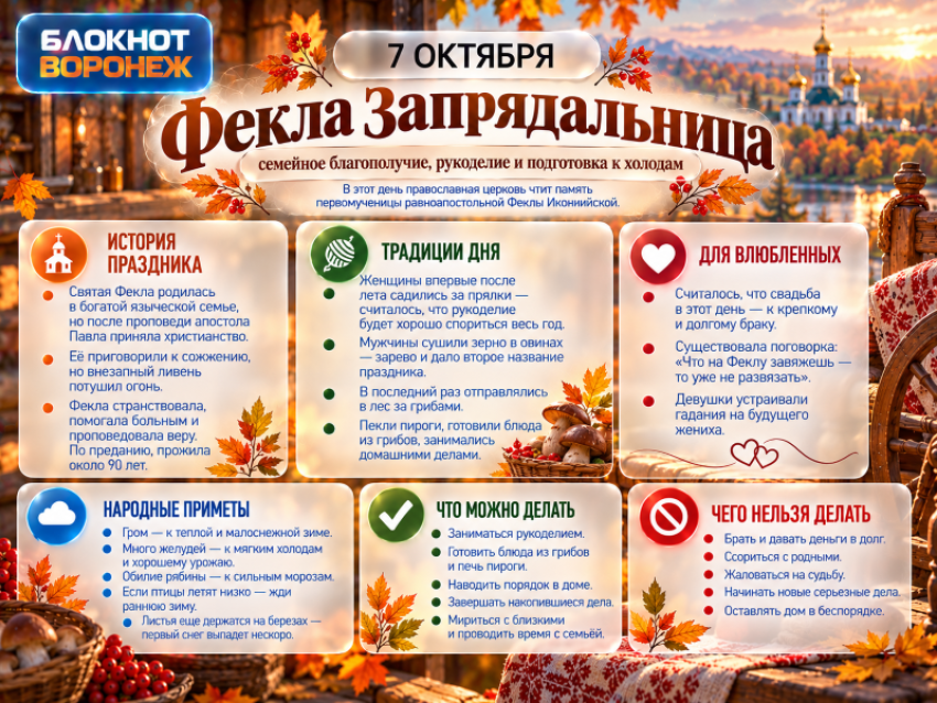 Последний сбор грибов и занятия рукоделием: что делали раньше на 7 октября 