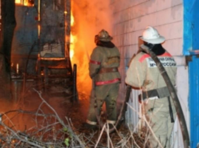 В крупном пожаре на турбазе под Воронежем едва не погиб мужчина 