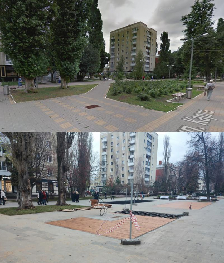 Плиточный бульвар: горожане подвергли критике уменьшение зеленых зон при ремонте Карла Маркса