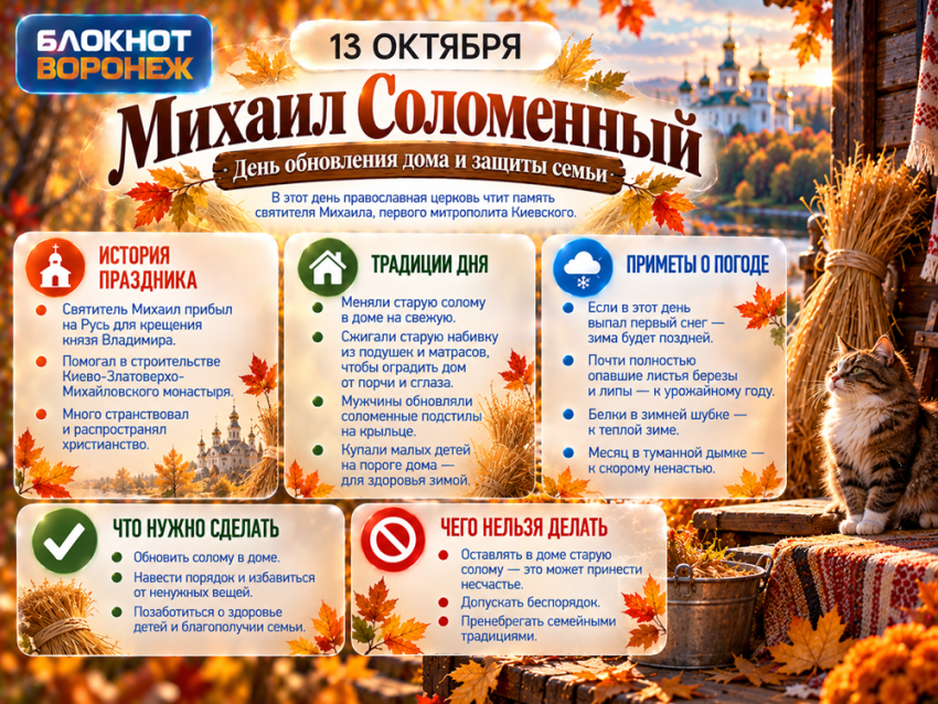 Счастье уйдет из дома: что нельзя оставлять на Михаила Соломенного