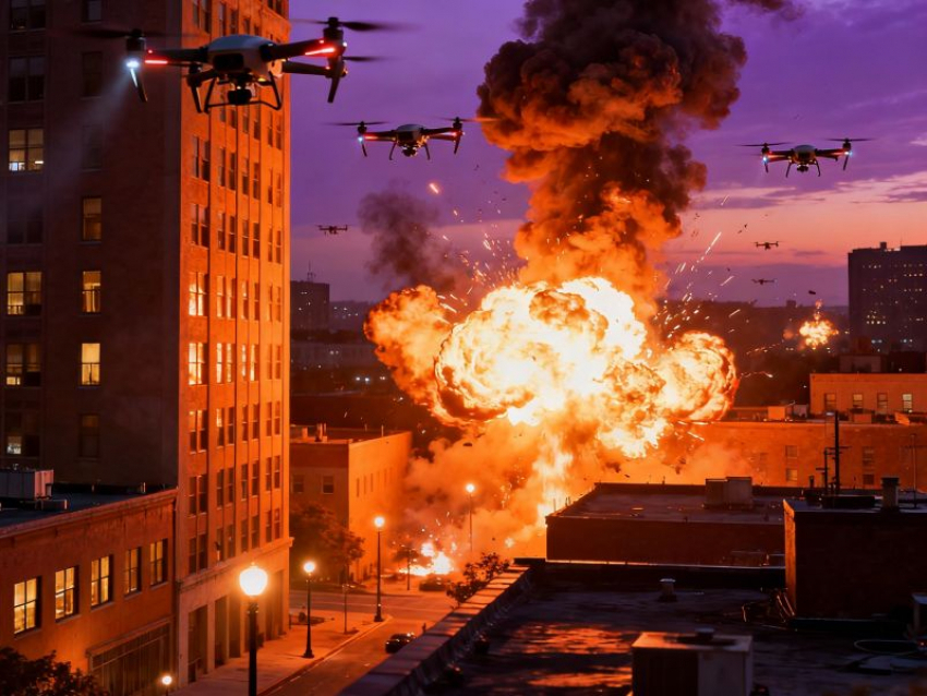 Административное здание было повреждено фрагментом беспилотника в Воронежской области