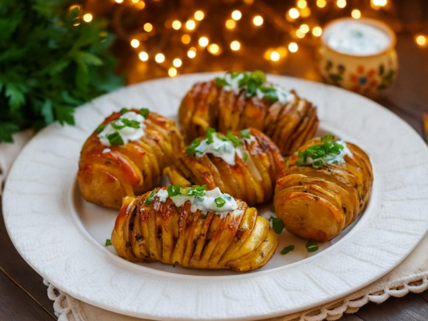 Что приготовить к Новому году: картошка-гармошка 
