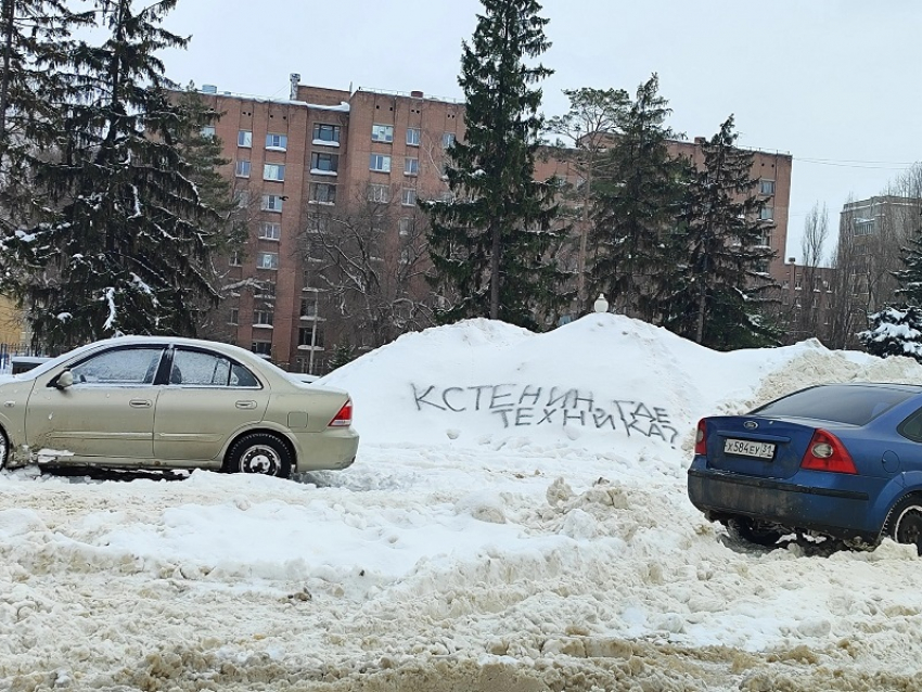 Главный вопрос зимы? Воронежцы написали на снегу имя мэра