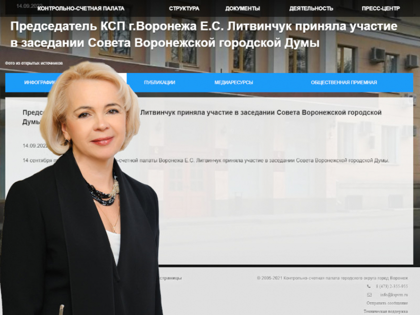 КСП Воронежа отчиталась о работе своего руководителя одной строчкой