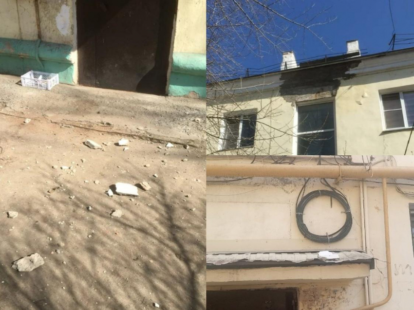 «Неужели нужны жертвы?»: воронежцы жалуются на разрушающийся фасад дома