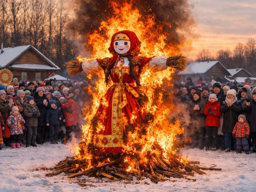 Штраф до 2 млн рублей грозит за неправильно сожжение чучела Масленицы 