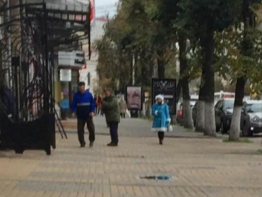 Девушку в неуместной для сезона одежде застали в центре Воронеже