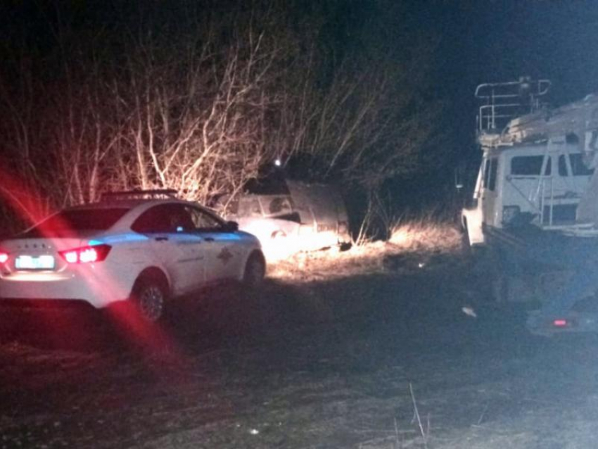 Последствия полицейской погони показали на фото в Воронежской области 