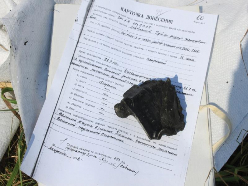 Фрагменты самолета с человеческими останками нашли под Воронежем
