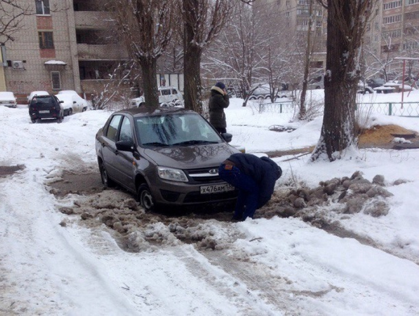 Воронежские автомобилисты умоляют губернатора Гусева почистить дворы 