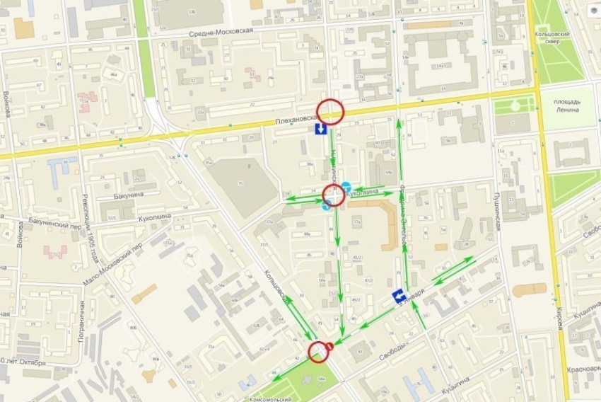 На некоторых улицах Воронежа хотят ввести одностороннее движение