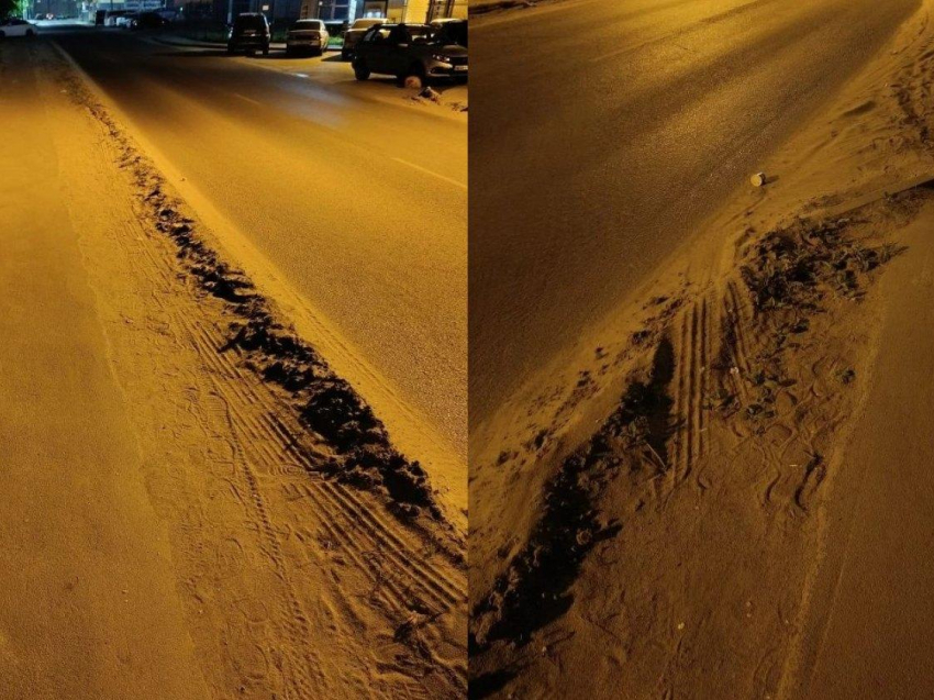 Улица превратилась в пляж в Воронеже 