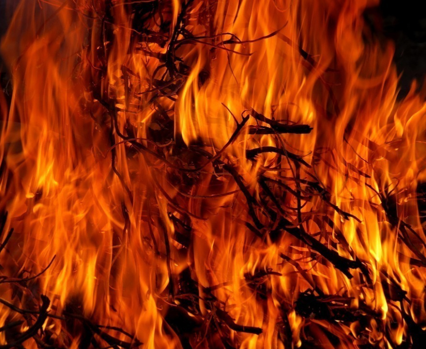 Крупный ночной пожар под Воронежем перепугал горожан