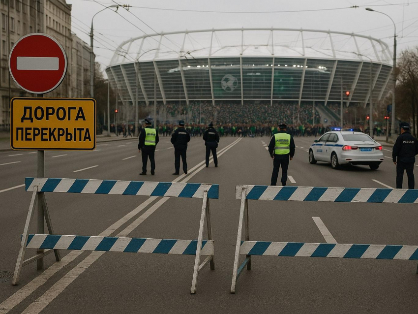 Движение и парковку у воронежского стадиона «Факел» запретили до позднего вечера