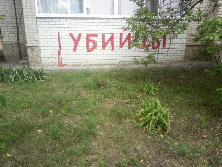 Леденящую кровь надпись заметили на стене дома в Воронежской области