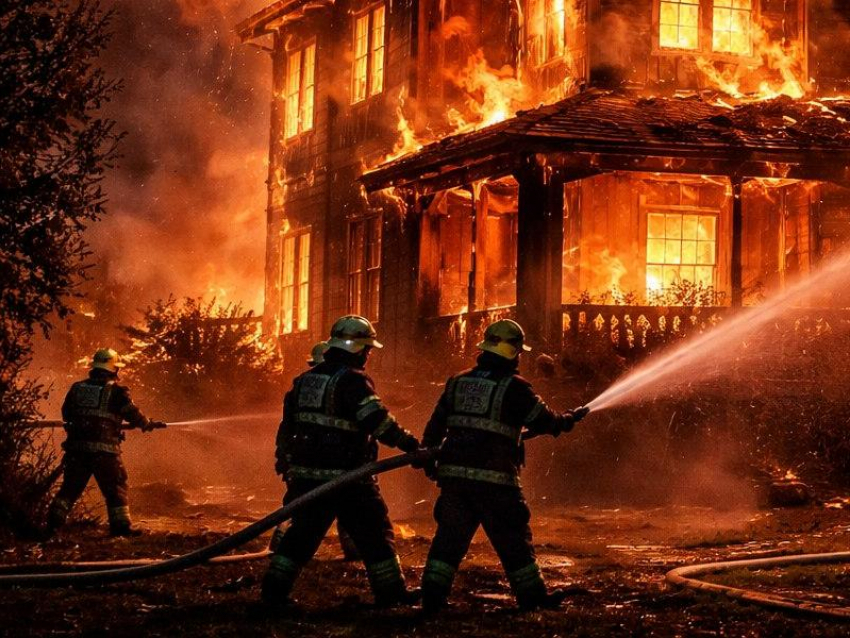 Мужчина попал в больницу после пожара в селе Русановка Воронежской области