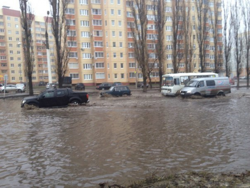 Из-за выпадения 20-дневной нормы осадков, Воронеж затопило