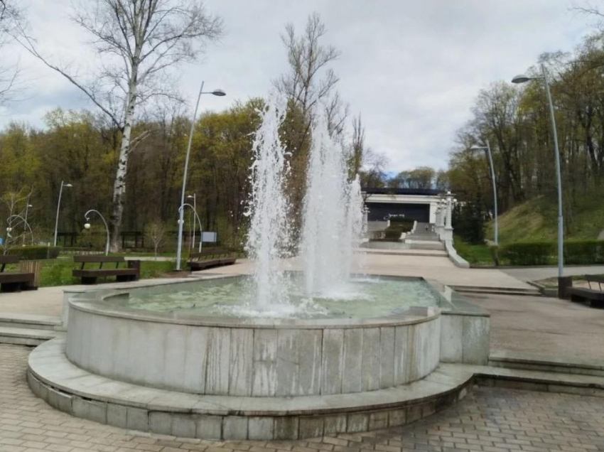 Назло холодам в воронежском парке «Динамо» забили фонтаны
