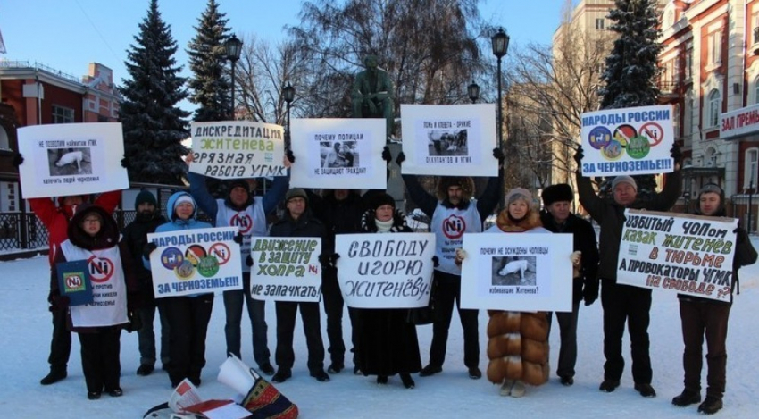 Воронежцы вышли на пикет в защиту активиста антиникелевого движения Игоря Житенева (ФОТО)
