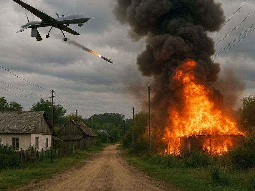 Повреждение инфраструктурного объекта и пожар возникли при атаке БПЛА на Воронежскую область