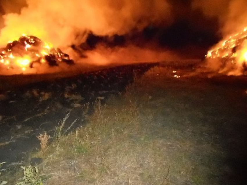 В Воронежской области по неизвестной причине сгорело 200 тонн сена 