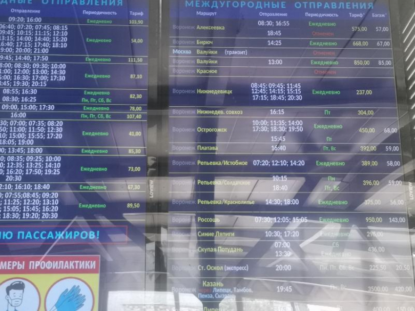 «Люди ждут рейса 2,5 – 3 часа»: воронежцы пожаловались на работу автостанции