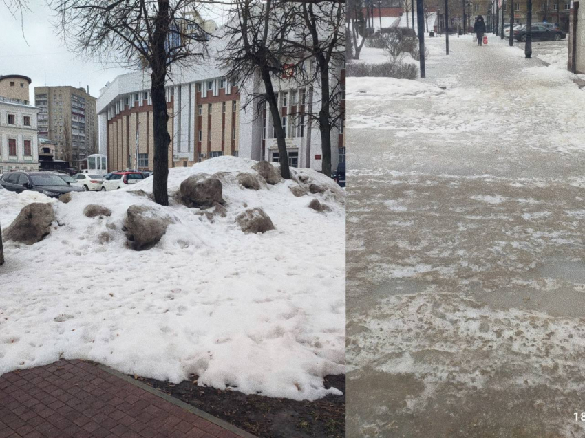 «Царь-куча» в центе города: общественник пожаловался на коммунальный коллапс в двух знаковых местах Воронежа