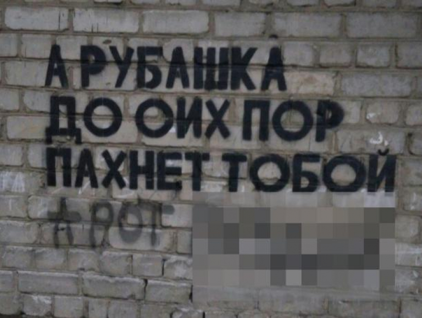 В Воронеже романтическую надпись на стене исказили оральным сексом
