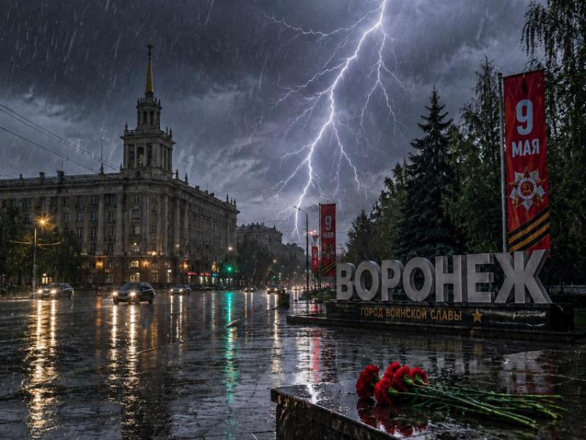 Первая весенняя гроза прогремит в Воронежской области 9 Мая