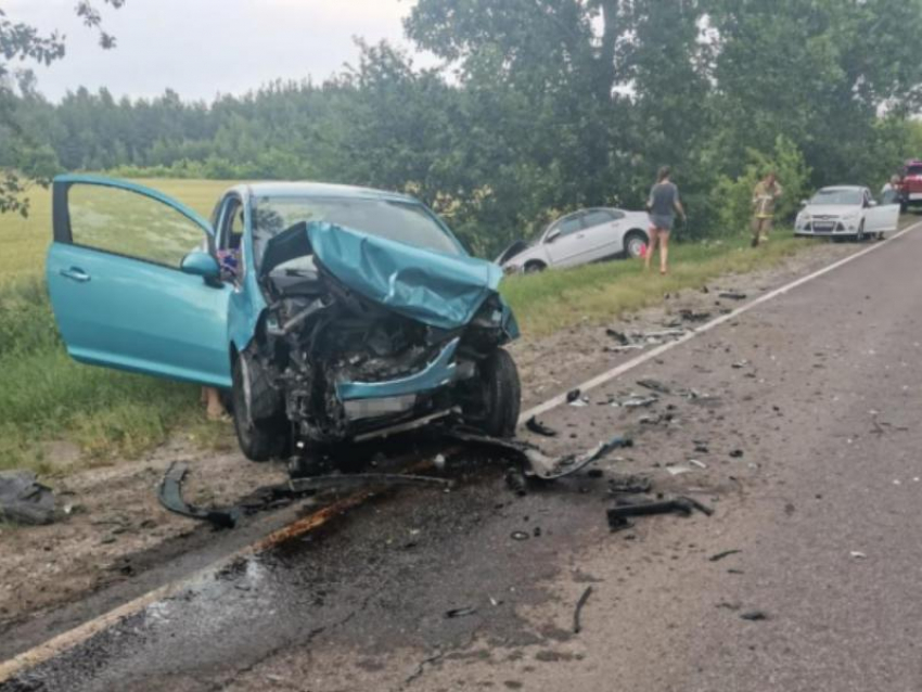 Последствия ДТП с пятью пострадавшими показали воронежские полицейские