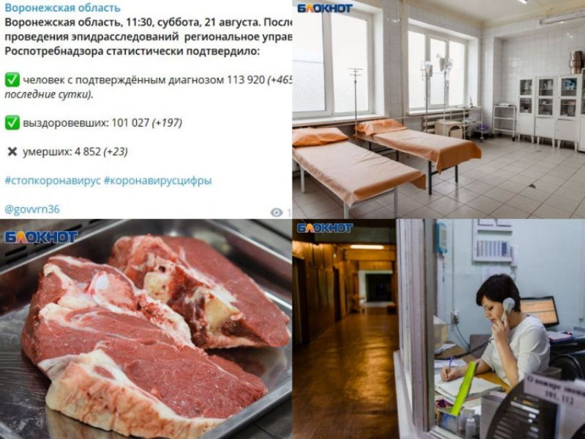Коронавирус в Воронеже 21 августа: +23 смерти, закрытие павильона и петиция против увольнения врачей