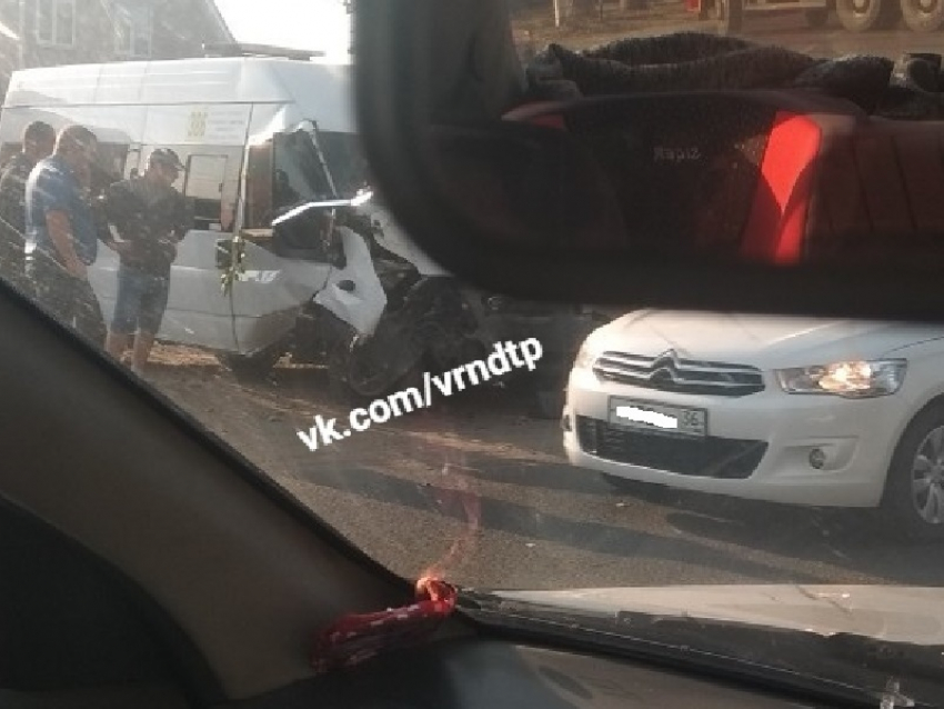Воронежский маршрутчик устроил ДТП с деревом и попал в больницу