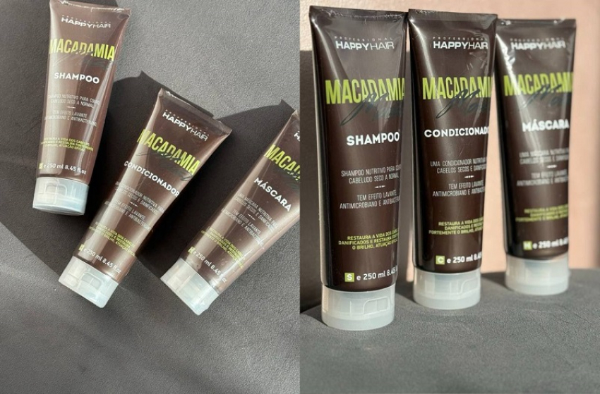 Набор шампунь, кондиционер и маска для волос Happy Hair Macadamia