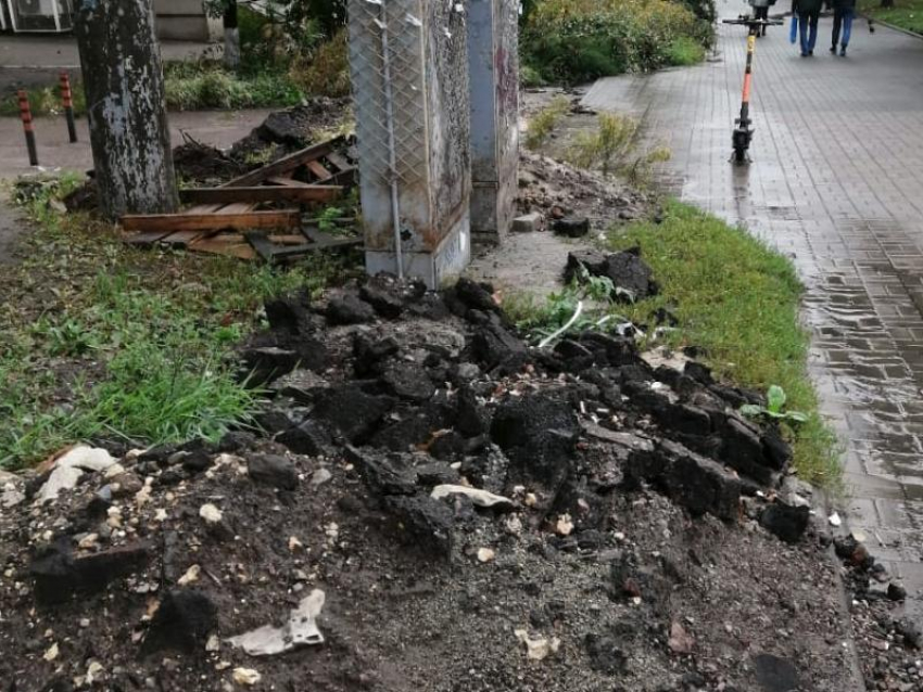 О неприглядных последствиях раскопок на Московском проспекте рассказали воронежцы