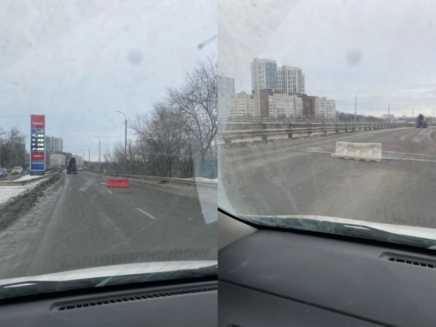 Неизвестные установили барьеры на воронежском мосту, где часто происходят аварии 