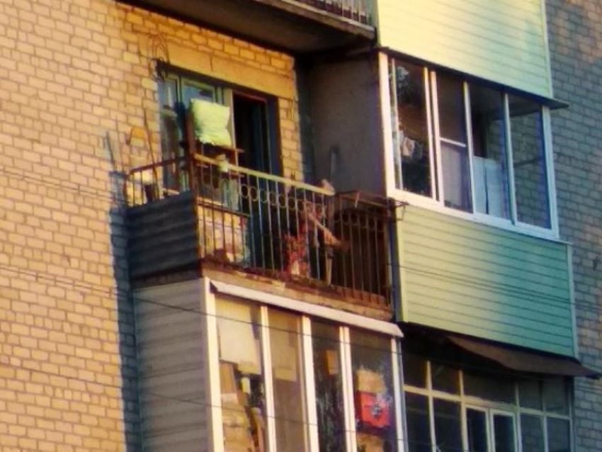 Хулиганство старушки на балконе сфотографировали под Воронежем