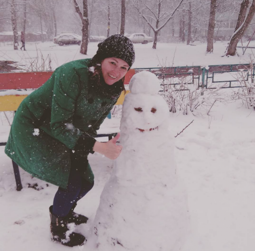 Воронежцы делятся фотографиями мартовских снеговиков в соцсетях 