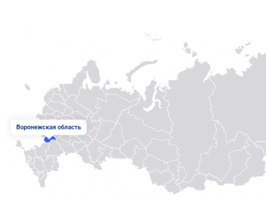 Место Воронежской области на ковидной карте регионов по суточным заражениям