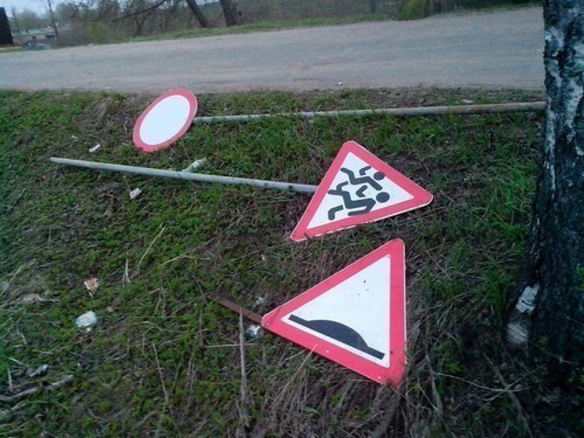 Сельчанин воровал дорожные знаки на воронежской трассе