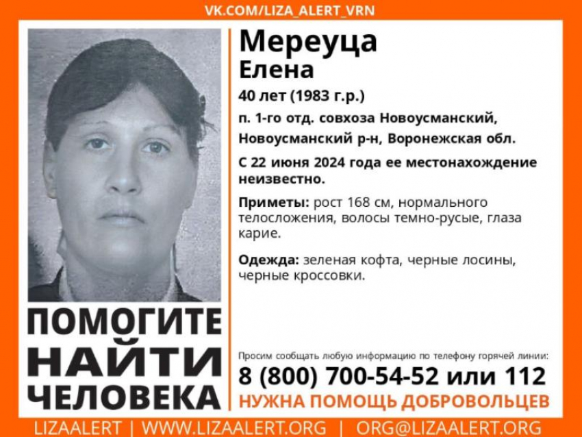 40-летняя женщина с необычный фамилией без вести пропала в Воронежской области